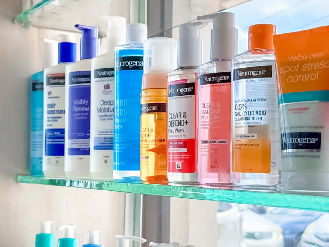 Neutrogena face wash and toner range